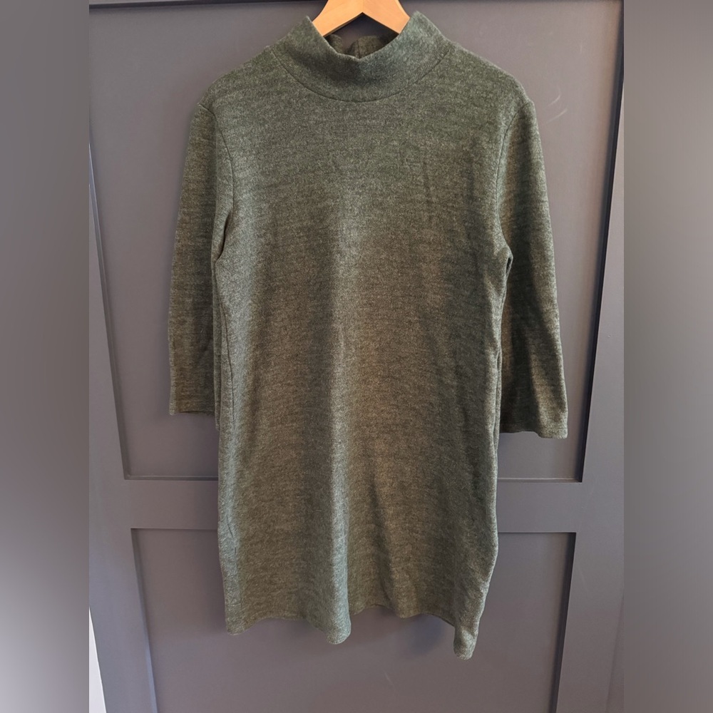 Zara Dark Green Sweater Dress - Picture 3 of 8